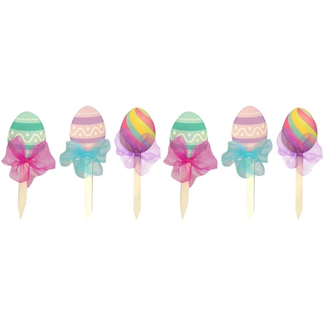 6 stücke Dekorative Ostern Party Garden Dekors Ostereier Rasen Dekoration