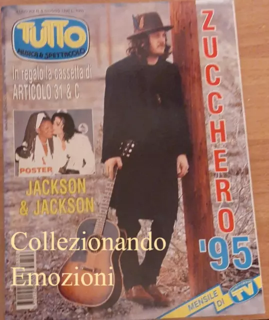 Tutto rivista n.6 giugno 1995-Zucchero+poster Bova e Jackson-Pausini-Di Cataldo