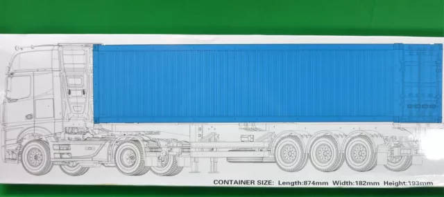 40 foot  CONTAINER for Tamiya 1:14 RC Semis Tractor Trailers Hercules 3