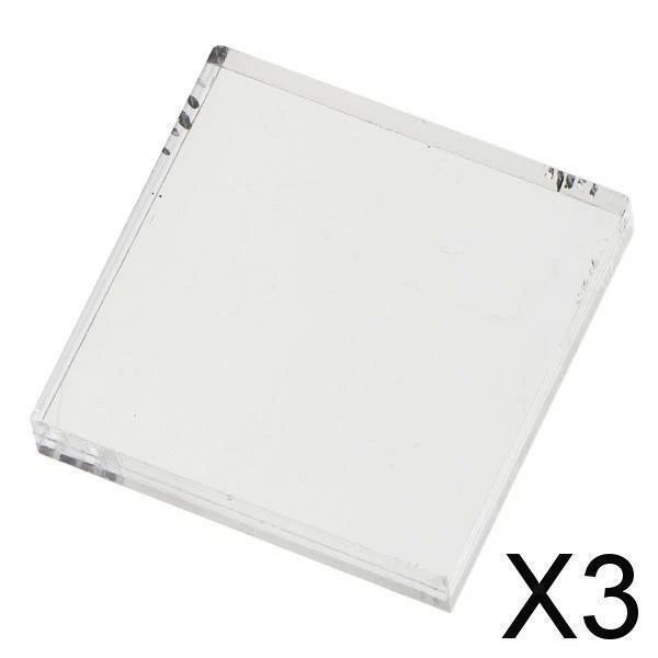 3X Square Clear Acrylic Block Stamp Blocks Scrapbook Stamping Craft Tool 5x5cm