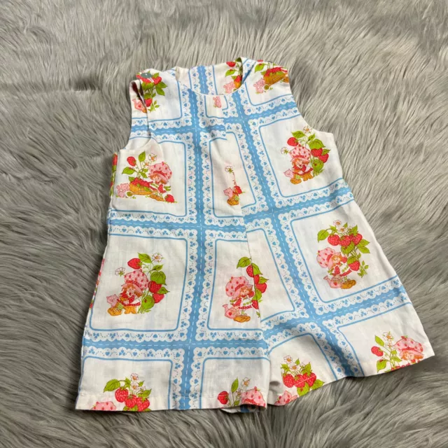 Vintage Handmade Toddler Girls Strawberry Shortcake Romper