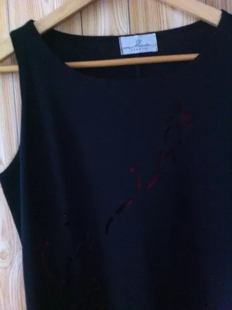 ROBE LONGUE NOIRE marque Camaieu. Taille 42. Tissu assez epais. Motif pochoir EUR 30 00 PicClick FR