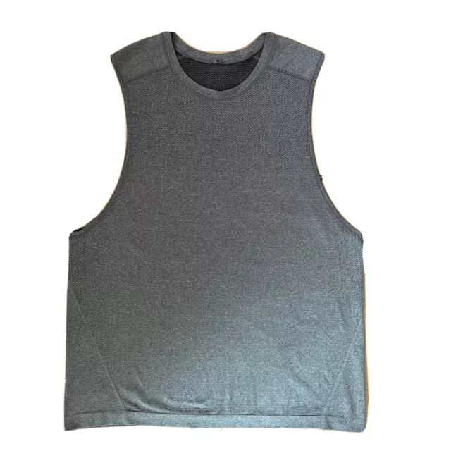 Lululemon Vent Shirt L Gray Sleeveless Yoga Casual Athleisure Workout Summer