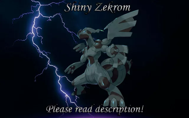 Shiny 6IV Kyurem Reshiram and Zekrom Legendary Pokemon With 