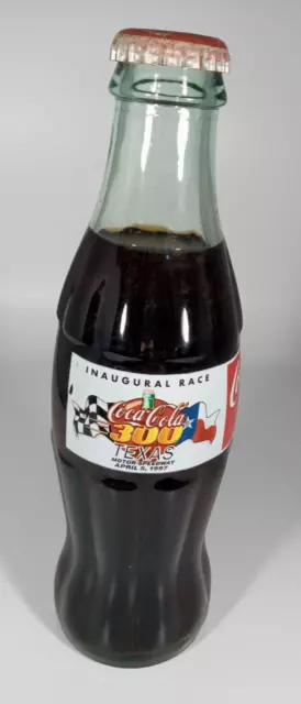 Nascar Coca-Cola 300 Texas Speedway Inaugural Race 1997 Full Coke Bottle 8 Oz