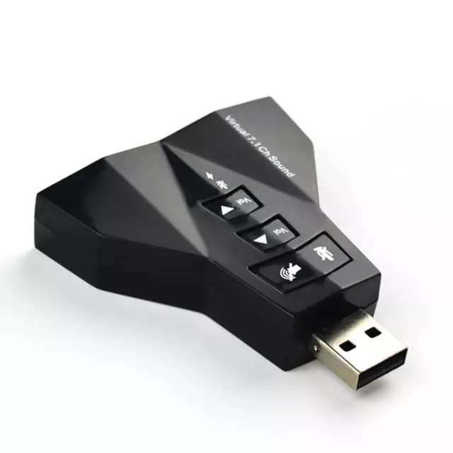 External Virtual USB 7.1 3D Sound Audio Card Adapter Dual Microphone Dual Au ZSY 2