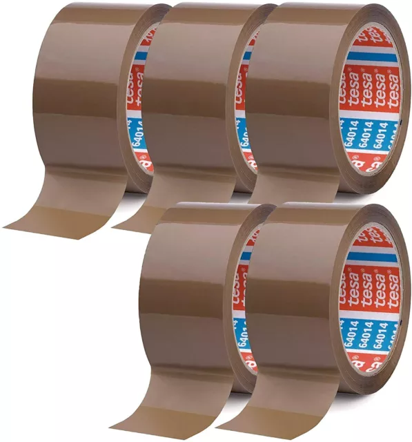 5 Rollen TESA Packband 64014  Klebeband Paketband braun 50mm x 66 m