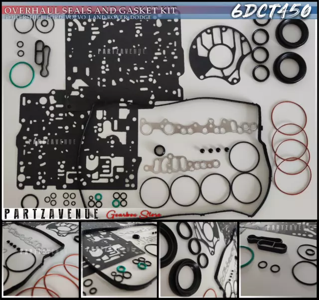 Powershift 6DCT450 Cambios Reparación Overhaul Seals Kit Ford Volvo Dodge