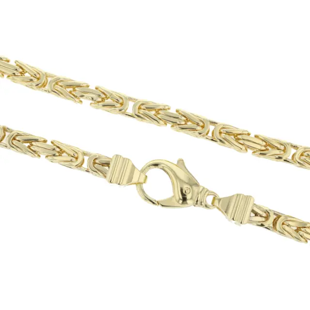ECHT GOLD Königskette in 585 Gold in 60cm 2,5mm Halskette massiv Goldkette K1