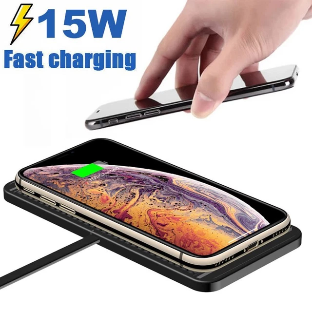 Auto-Ladegerät,Qi Wireless Charger Anti-Rutsch Charging Pad 15W Fast Charger