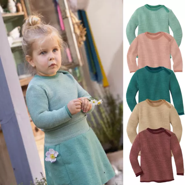 Strick Pullover bio Schurwolle von disana reine Merinowolle Baby Pulli Wollpulli