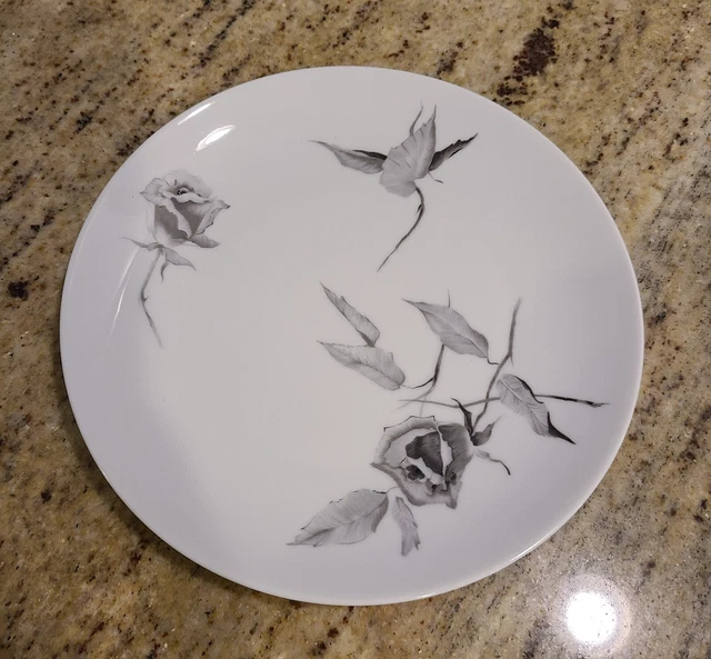Rosenthal Continental China Jet Rose Salad Plate Raymond Loewy 7.5" Rosenthal Continental China Jet Rose Salad Plate Raymond Loewy 7.5"