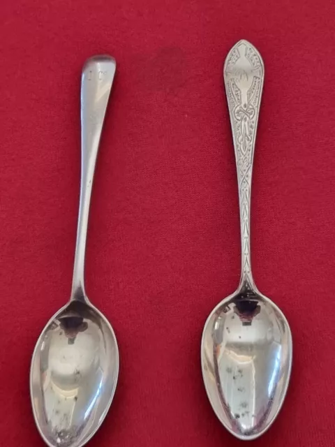 Two Sterling Silver Tea Spoons