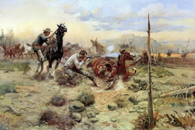 When Horseflesh Comes High by Charles Russell Western Giclee Print + Ships Free