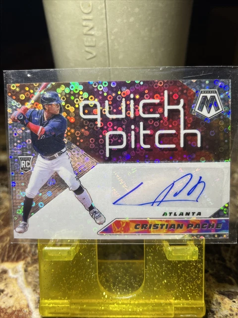 2021 Panini Mosaic Christian Pache Rc Auto Quick Pitch Atlanta Braves Qpa-Cp