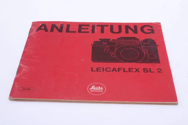 ✅ Leica Leicaflex Sl 2 Camera Original Instructions Manual German 131-1