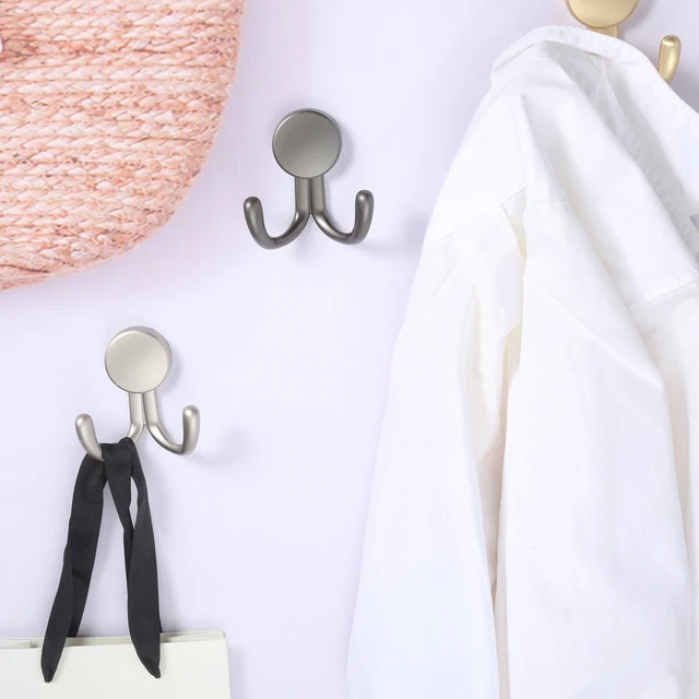 Double Hook Storage Wall Mounted Towel Bag Key Holder Clothes Coat Hat Hanger