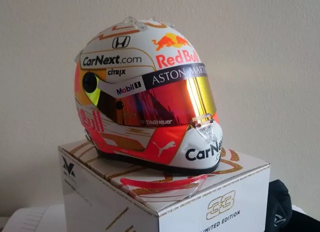 F1 MINI HELMET Casque Casco 1 2 Max Verstappen Red Bull 2020 New EUR 500 00 PicClick FR