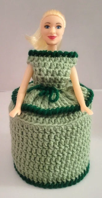 Crochet barbie 2025 toilet paper cover