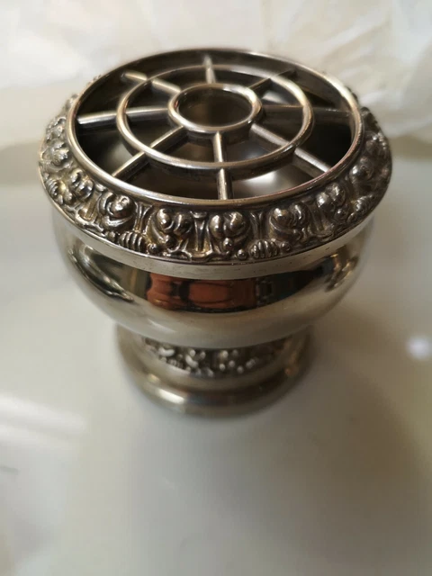 Vintage Retro Silver Plated (Ianthe) Flower Vase - Posy / Rose Bowl (Small Size)