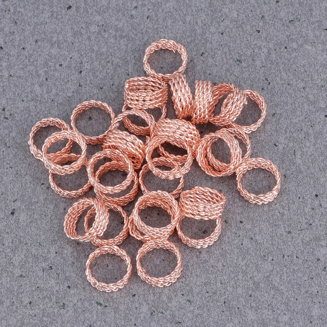 30 PIEZAS Perlas Rastas Anillos de Oro Para Mujer Encanto Señorita