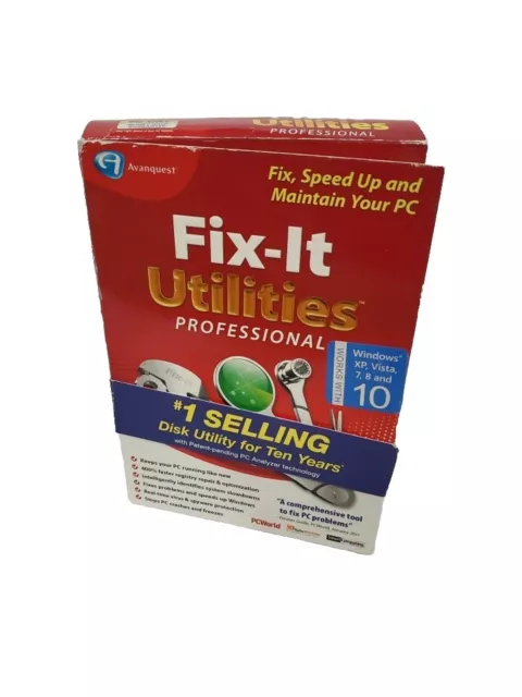 Fix-It Utilities Professional - 5 Pc License - Fixes Most Pc Issues - #1 Selling