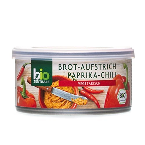 Biozentrale Crema Spalmabile Paprika-Chili, 6er Pacchetto (6 x 125 G