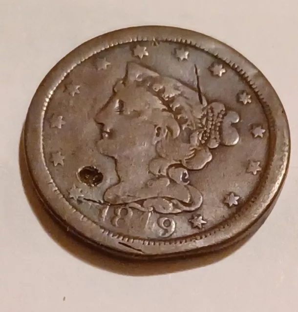 1849 1/2c Braided Hair HALF CENT LOW MINT