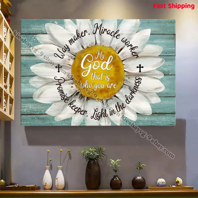 Jesus Poster Beautiful daisy Poster Gift for Christian- My god that is who yo...