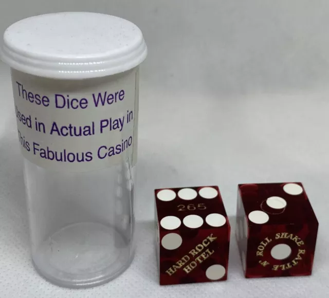 THE HARD ROCK HOTEL & CASINO LAS VEGAS CASINO DICE Shake Rattle and Roll Marks