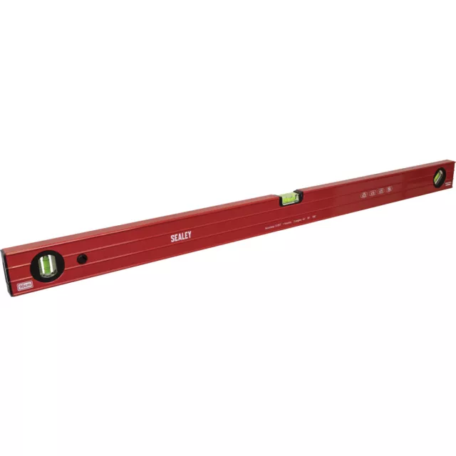 900mm Aluminium Ribbed Box Spirit Level - Precision Cut 45 Degree Angle Rule