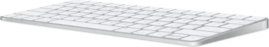 Apple Magic toetsenbord USB + Bluetooth Nederlands Aluminium, Wit