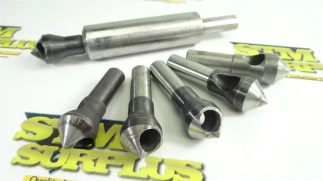 Lot Of 6 Hss 82° & 90° Zero Flute Deburring & Countersink Tools Weldon