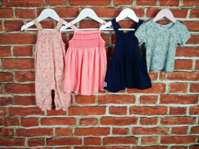 Baby Girls Bundle Age 6-9 Months 100% Next Romper Sundress Pinafore Summer 74Cm