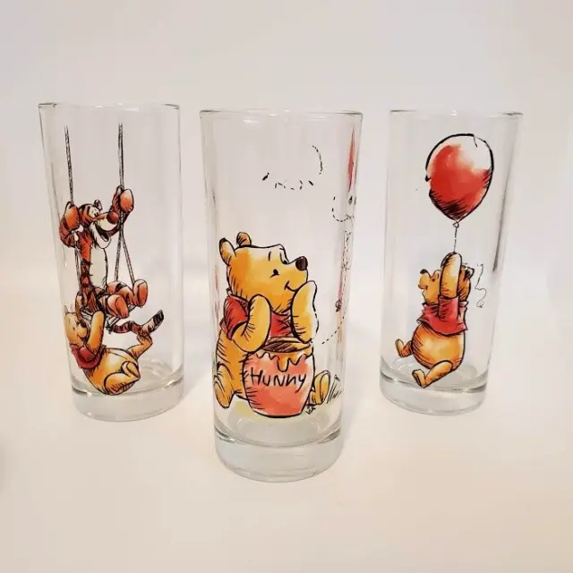 Winnie The Pooh Tigger Disney 10 oz Drinking Glasses Set of 3 by Silver Buffalo