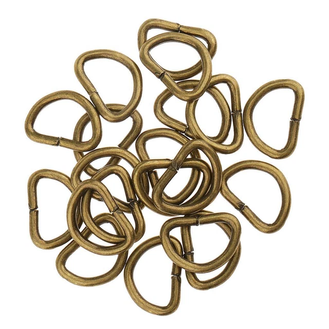 100pcs Metal  D s Webbing Buckles Strapping Belts Bags Non-Soldered DIY