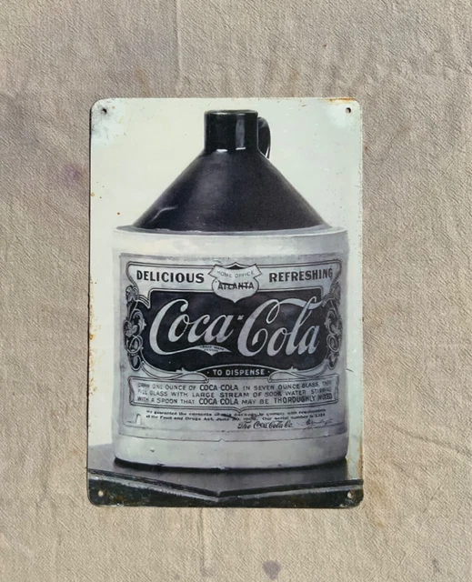 Enseigne Métallique Coca-Cola Frankfurter On Roll - 30x20 Cm, état Excellent, Décoration Rétro