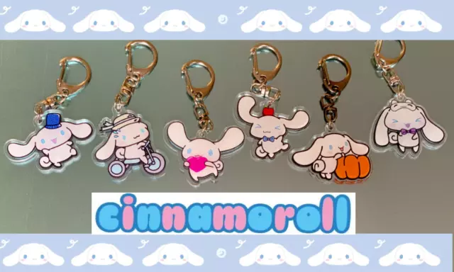 Sanrio Hello Kitty Cinnamoroll Kuromi Party Bag Kawaii Keyring Keychain 1/6/12 2