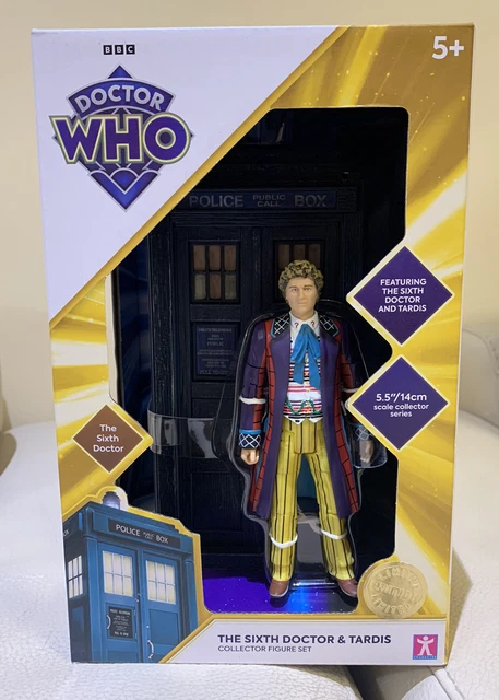 DOCTOR WHO THE Sixth Doctor & Tardis B&M Collectors Figure Set £50.00