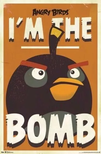 2013 ROVIO ANGRY BIRDS I'M THE BOMB POSTER 22x34 NEW FREE SHIPPING TRENDS #5949