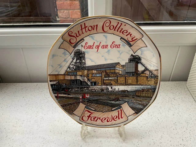 *SUTTON COLLIERY ~ END OF AN ERA FAREWELL* Commemorative Mining Plate £ ...