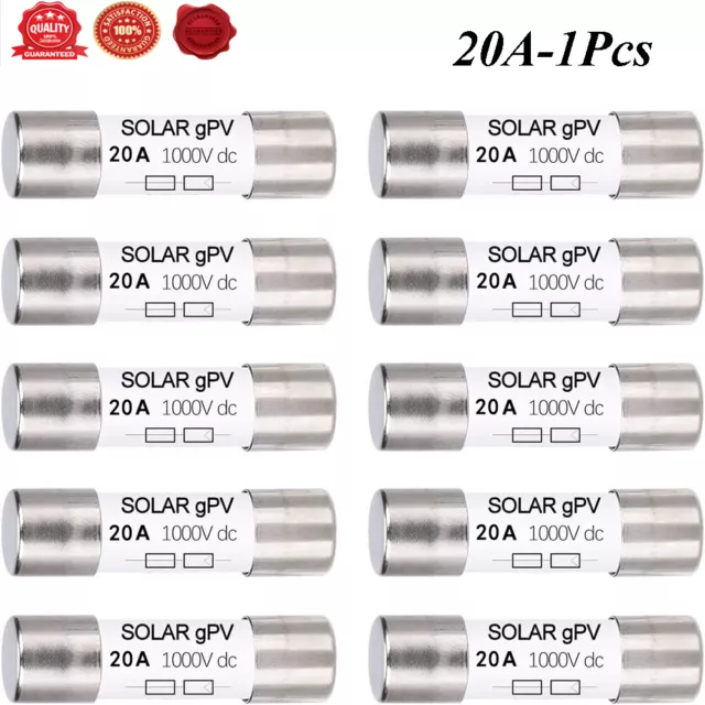 Solar Panel DC Fuses 10x38mm 1000V DC 20A 1 Pcs Solar Photovoltaic Fuse UK