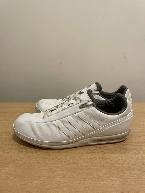 ADIDAS PORSCHE DESIGN white leather trainers size UK 8 35.00 PicClick UK