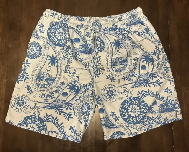 Peter Millar Mens XL Lined Swim Trunks Drawstring Shorts - Free Shipping