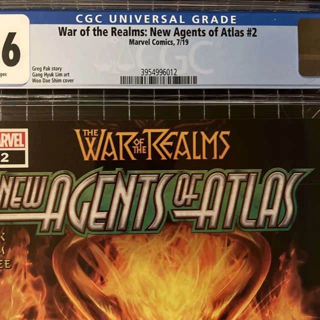 🔑🔥WAR OF THE REALMS NEW AGENTS OF ATLAS #2 CGC 9.6 1st App SWORD MASTER 🔑🔥 3
