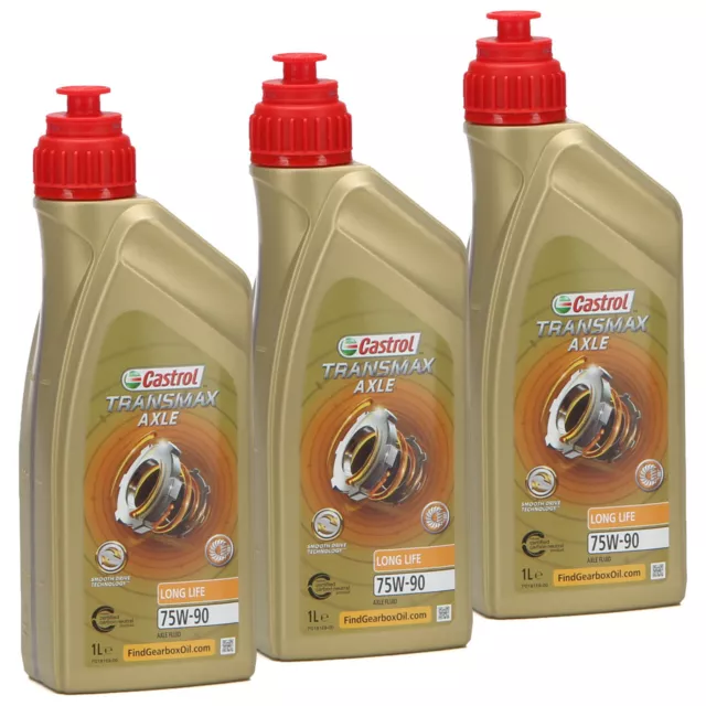 3L 3 Liter CASTROL Achsgetriebeöl TRANSMAX AXLE LONG LIFE 75W-90 API GL-5