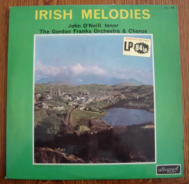 JOHN O'NEIL - Irish Melodies - LP - Allegro - ALL 809 - 1966 - Folk - UK