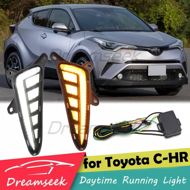 LED DRL für Toyota C-HR CHR 2017 2018 2019 TFL Tagfahrlicht Dynamische Blinker