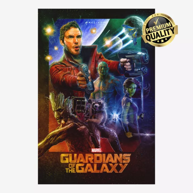 Guardians Of The Galaxy Classic Official Movie Original Art Print Premium Poster