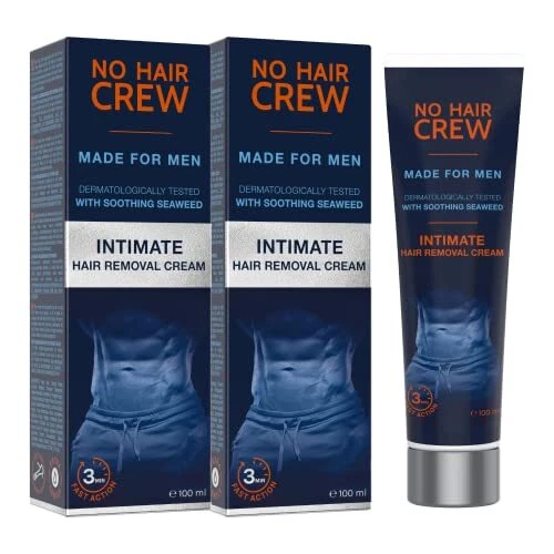 2 x NO HAIR CREW Crème dépilatoire intime, extra douce pour les zones sensibles.